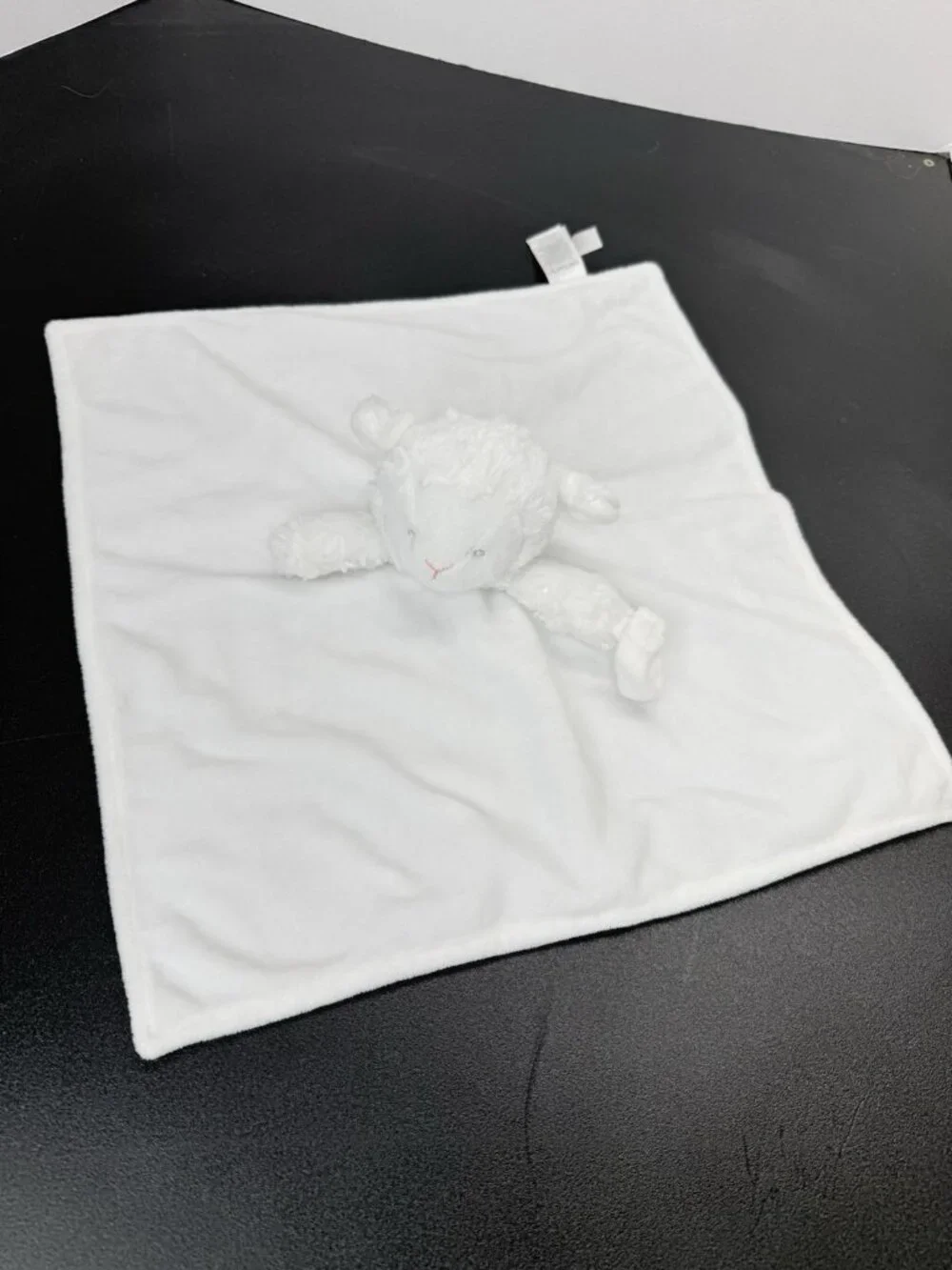 Carter's Plush Soft White Lamb Lovey Pacifier Loop 14